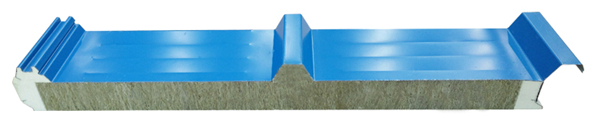 3 ribs roof pu sealing rockwool sandwich