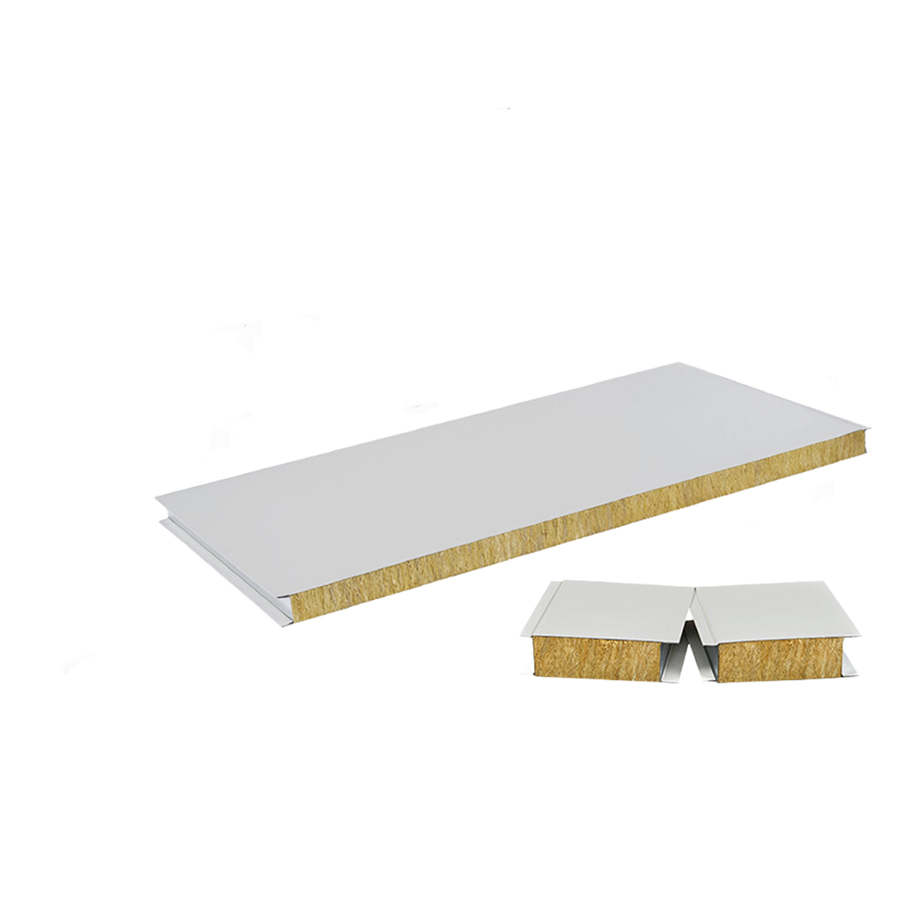 Customized Wall Insulation Color Coated Steel Rockwool Sandwich Panel