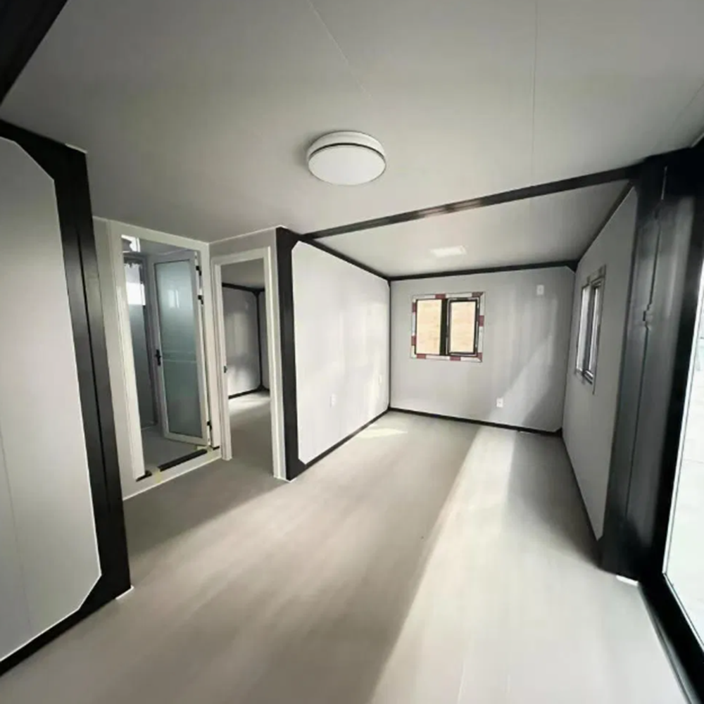 Wood Grain Flat Top Expandable Folding Container House Prefabricated House