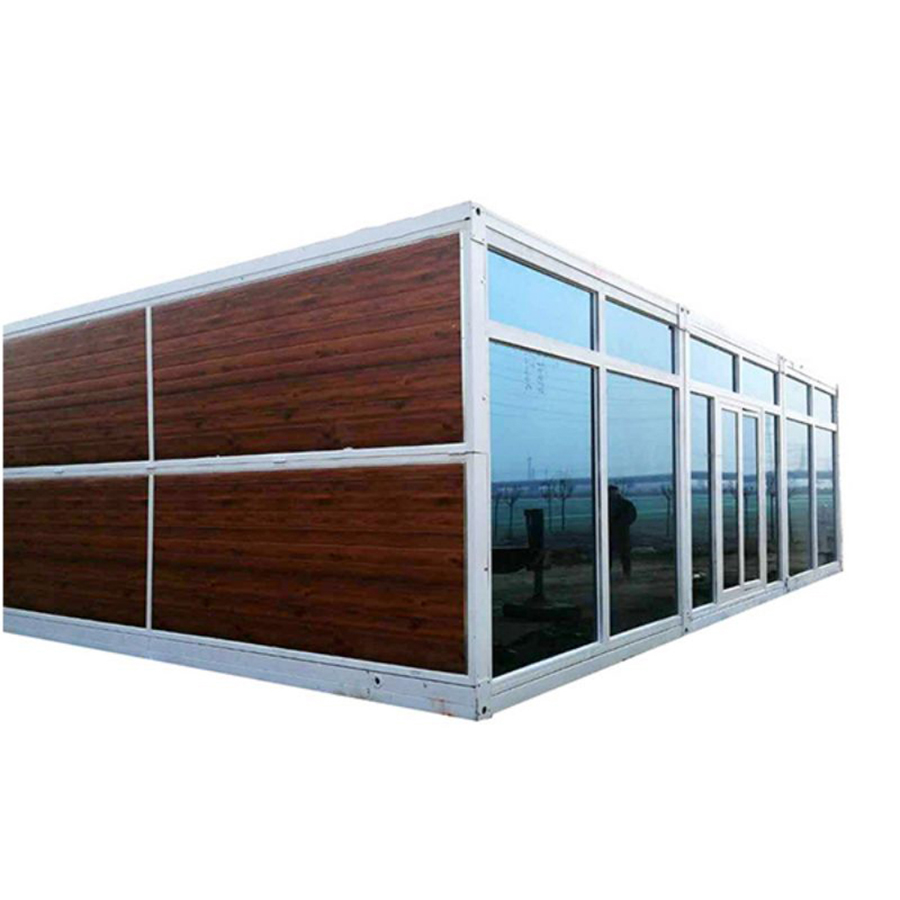 Prefabricated Steel Structure Frame House with Glass Curtain Wall