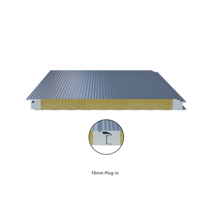 Energy Saving Insulated Wall Panels Rockwool Sandwich Panels for Industrial Buildings