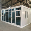 Prefabricated Steel Structure Frame House with Glass Curtain Wall