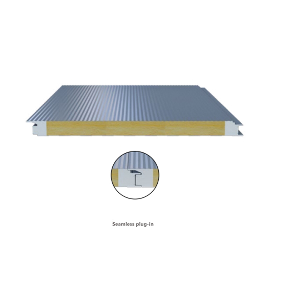 Energy Saving Insulated Wall Panels Rockwool Sandwich Panels for Industrial Buildings