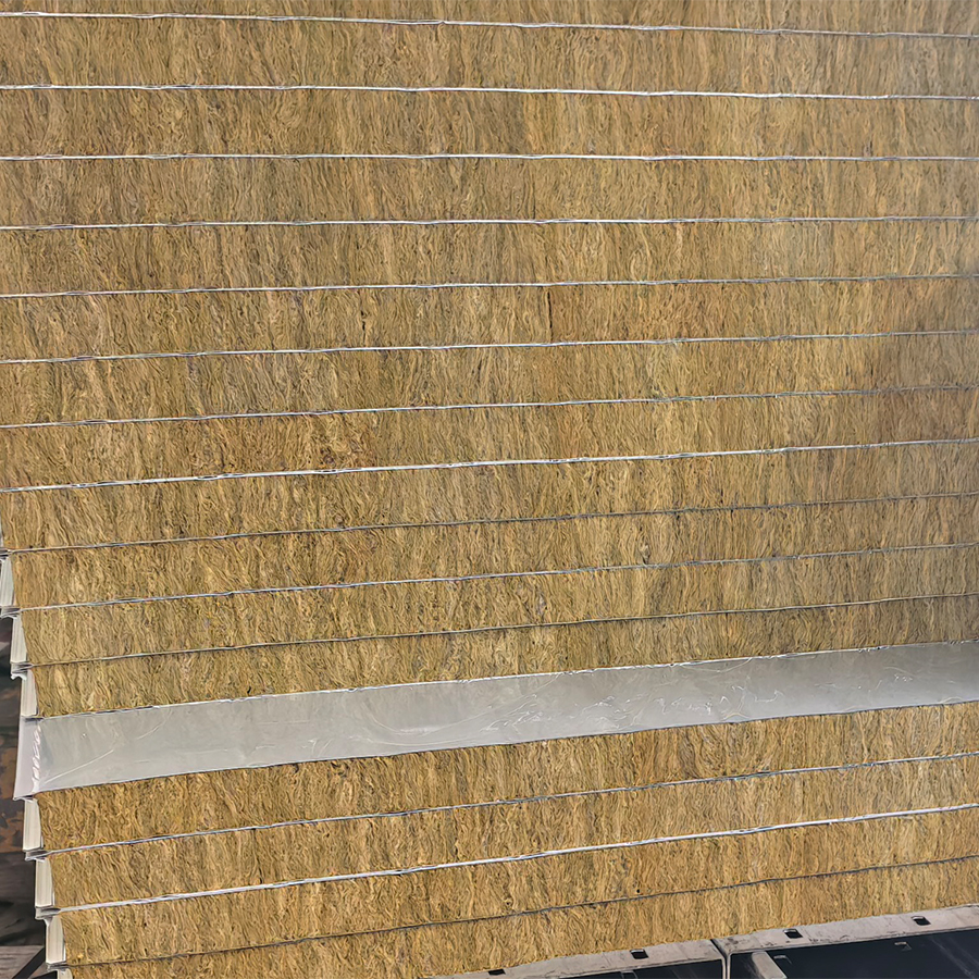 Rockwool Insulated Galvanized Color Steel Plates Roof Sandwich Panels