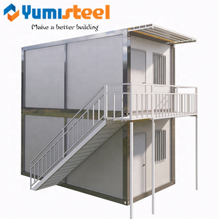 2 Floors 2 Bedroom Mobile Homes Steel Tiny House Modular Prefab Container Homes