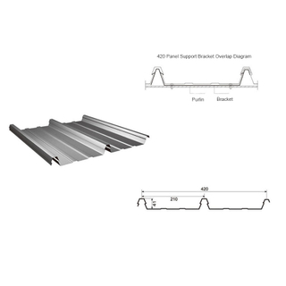 YX42-210-420 Prepainted Corrugated Steel Roofing Sheet
