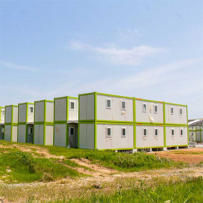 Flat packed container house project