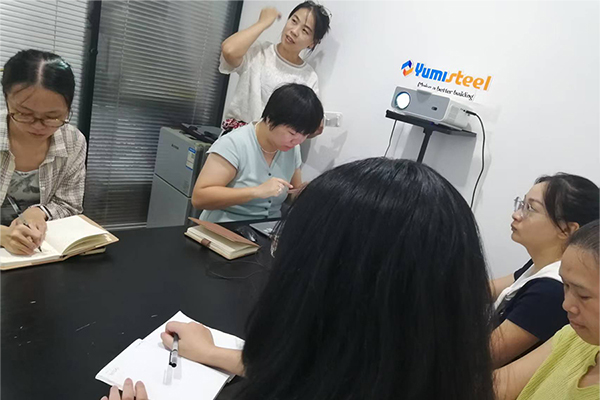 Yumisteel Organized Steel Structure Training Session