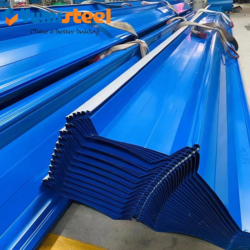 YX56-410-820 Corrugated Color Coated Roofing Sheet
