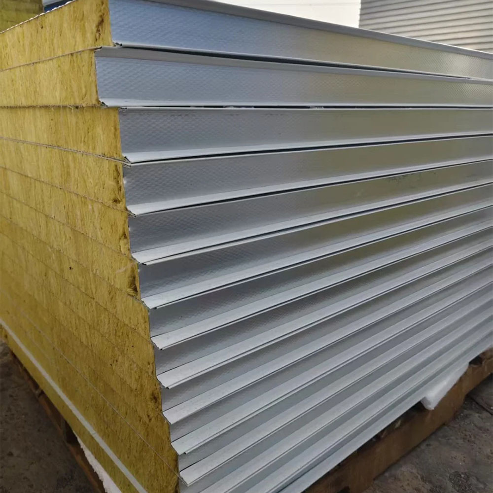 100mm Thermal Insulation Fireproof Rockwool Sandwich Panels For Building