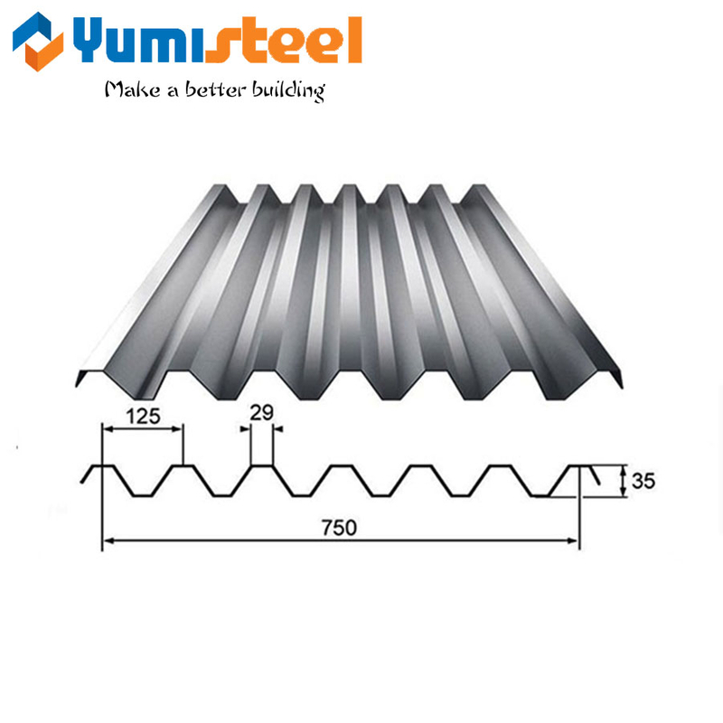 Galvanized Construction Metal Corrugated Claddings For Steel Buildings