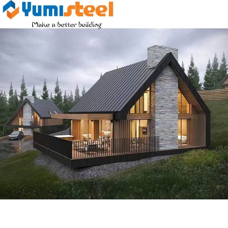 Triangle Steel Structure Light Steel Villa Prefabricated House