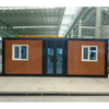Wood Grain Flat Top Expandable Folding Container House Prefabricated House