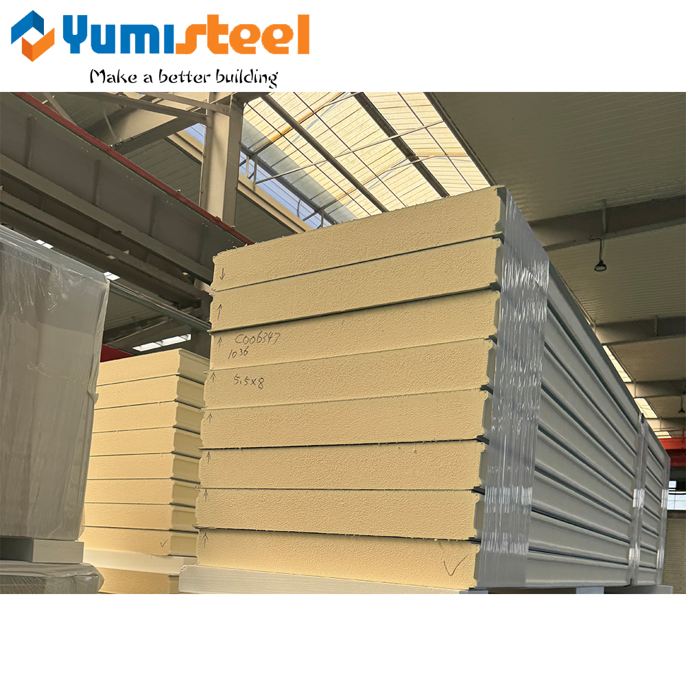 150mm Composite Wall Polystyrene PUR/PIR/PU Sandwich Panels For Building 