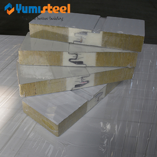 Fireproof Rockwool Sandwich Panel Featuring PU Sealing on Both Sides 