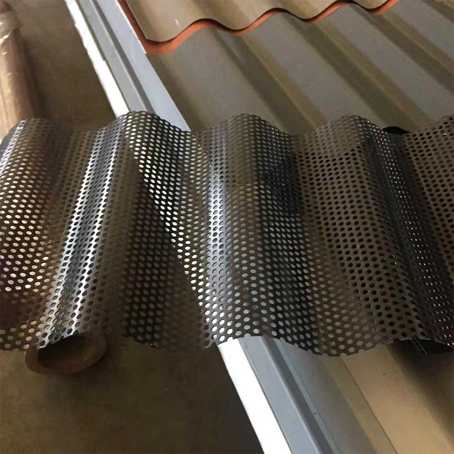 YX18-76-836 Corrugated Color Coated Steel Perforated Sheet 
