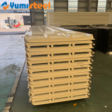 100mm Metal faced Polyurethane PU Sandwich Panel Roof For Commercial Consturction