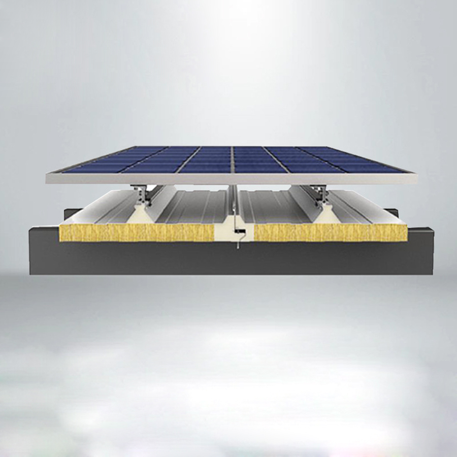 75mm Ribs Standing Seam Roof Sandwich Panels for Solar PV Integration