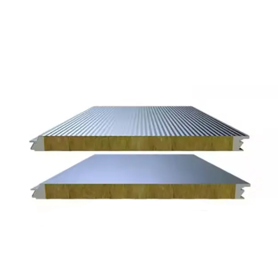 Energy Saving Insulated Wall Panels Rockwool Sandwich Panels for Industrial Buildings