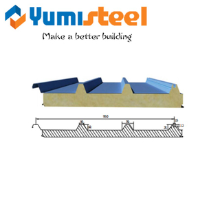 Australian Type Corrugated Roof Sandwich Panels for Building/Steel Structure/Factory/Workshop 950mm