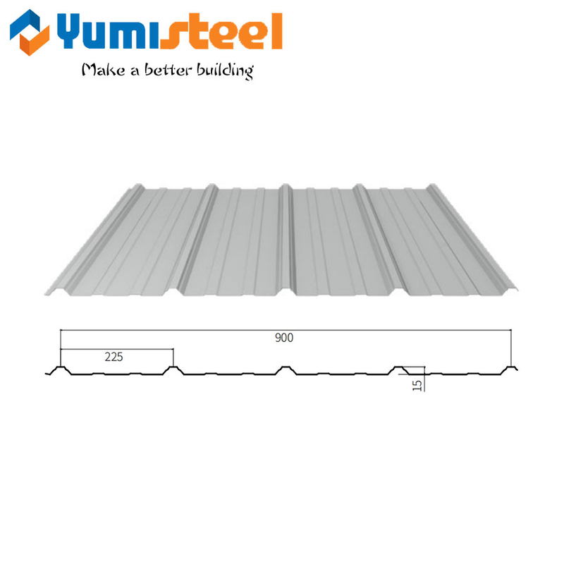 Galvanized PE PVDF HDP PPGI Metal Prepainted Corrugated Steel Roofing Sheet