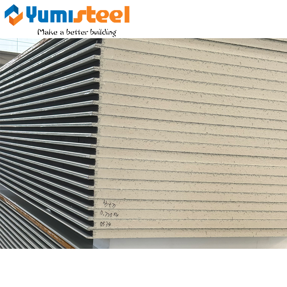 30mm PU/PIR Sandwich Panel Polystyrene Precast Walls Panels for Temperature Control Facilities
