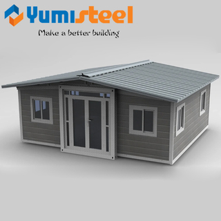 Waterproof Mobile Home Flat Top Expandable Container House with Pitched Roof for Living