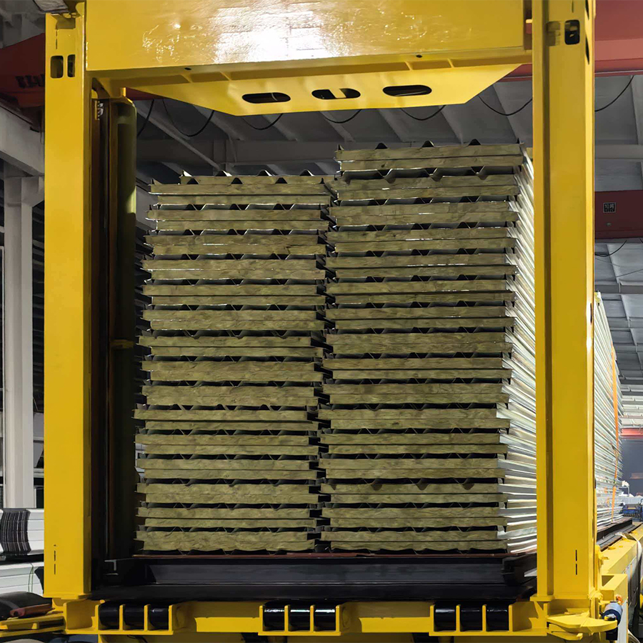 Rockwool Insulated Galvanized Color Steel Plates Roof Sandwich Panels