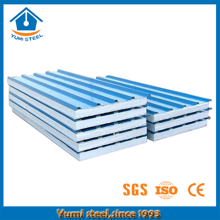 Color Coated Corrugated EPS Roof Sandwich Panel for Office Building