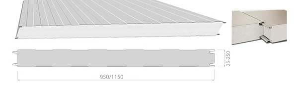 Z lock eps sandwich panels type
