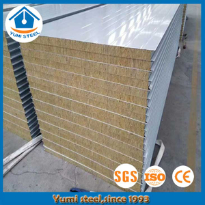 50mm Fireproof Rockwool Wall Panels for Steel Structural Buildings