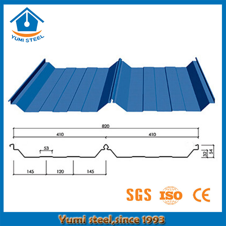 Concealed Lock Corrugated Color Steel Sheet for Roof 